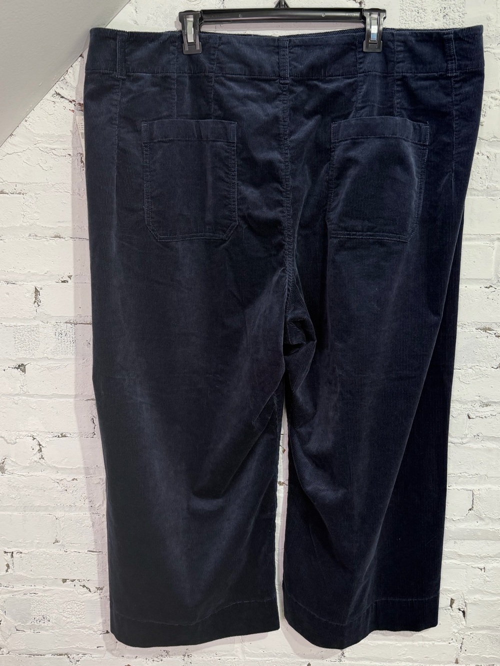 NWT Anthropologie Maeve Colette  
Crop Pant Navy Corduroy Wide Leg Plus Size 26W - Picture 5 of 10